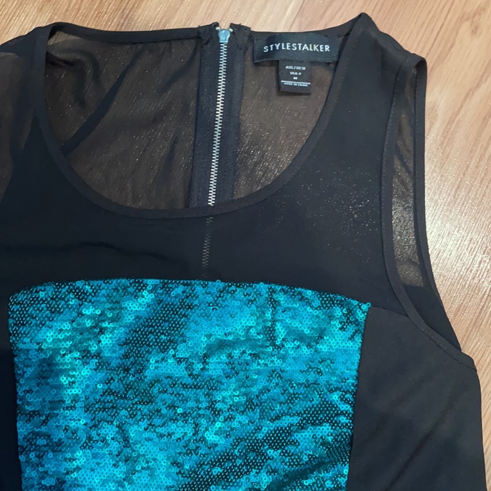 Style Stalker Color Block Sequin Detail Dress - image 4